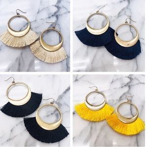 Fun & Flirty Fringe Hoop Earrings,Boutique-NWT